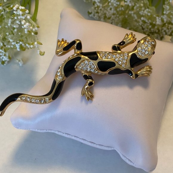 Vintage Signed Christian Dior - Germany Gecko Pin